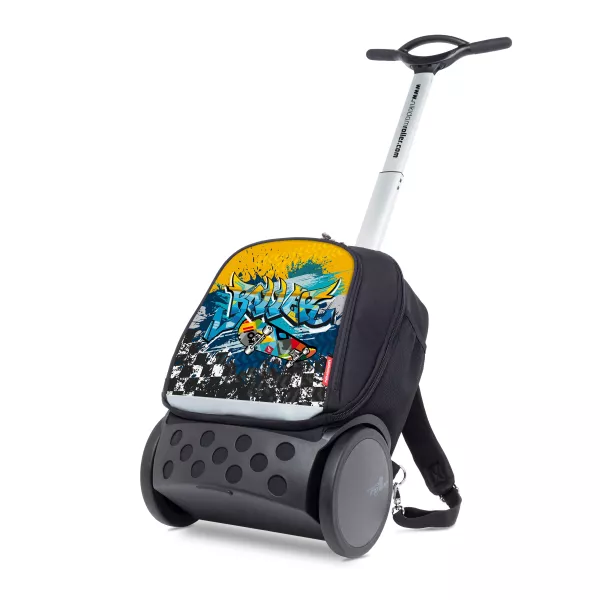 Školní a cestovní batoh na kolečkách Nikidom Roller UP Street style (19 l), Černý