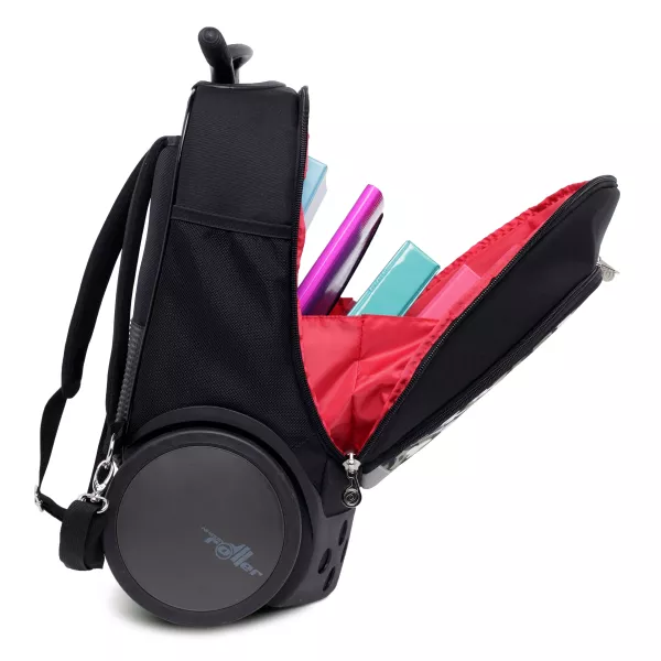 Školní a cestovní batoh na kolečkách Nikidom Roller UP XL Street style (27 l), Černý