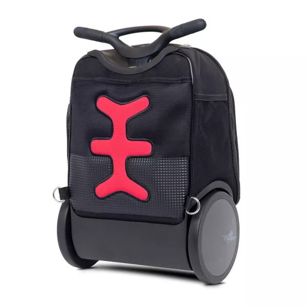 Školní a cestovní batoh na kolečkách Nikidom Roller UP XL Butterfly camo (27 l), Černý