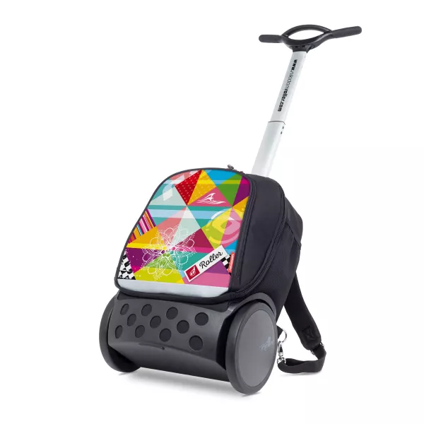 Školní a cestovní batoh na kolečkách Nikidom Roller UP XL Supergirl (27 l), Černý