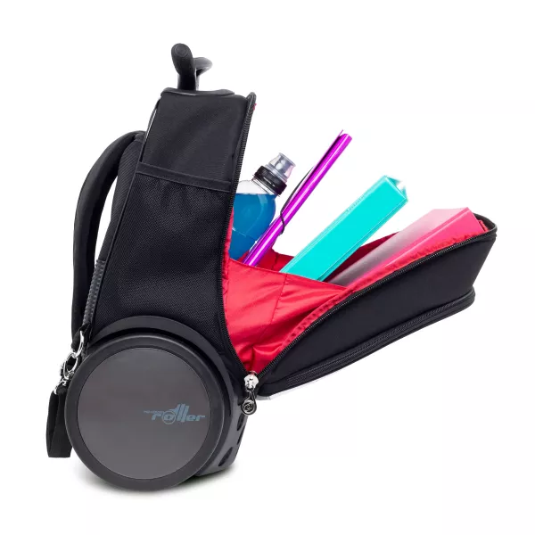Školní a cestovní batoh na kolečkách Nikidom Roller UP Black (19 l), Černý