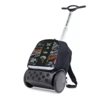 Školní a cestovní batoh na kolečkách Nikidom Roller UP Camo (19 l), Černý