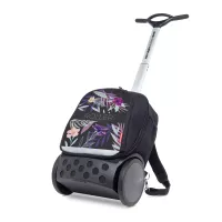 Školní a cestovní batoh na kolečkách Nikidom Roller UP Tropic (19 l), Černý