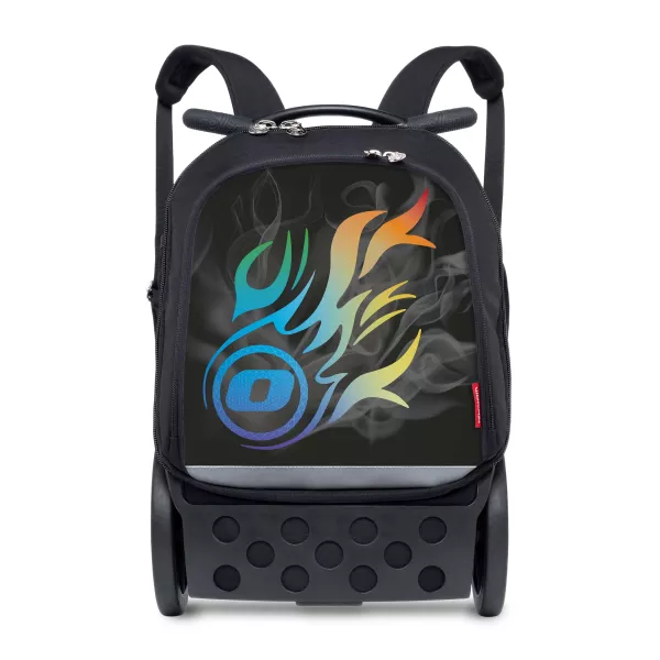 Školní a cestovní batoh na kolečkách Nikidom Roller UP Wild Fire (19 l), Černý