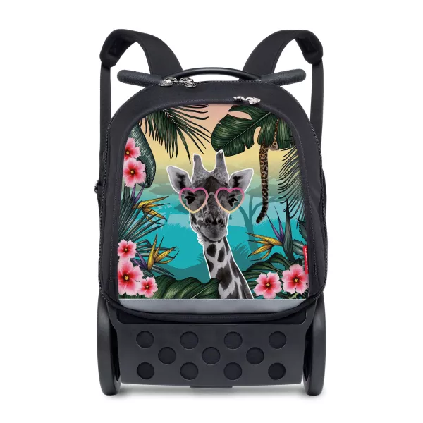 Školní a cestovní batoh na kolečkách Nikidom Roller UP Safari (19 l), Černý