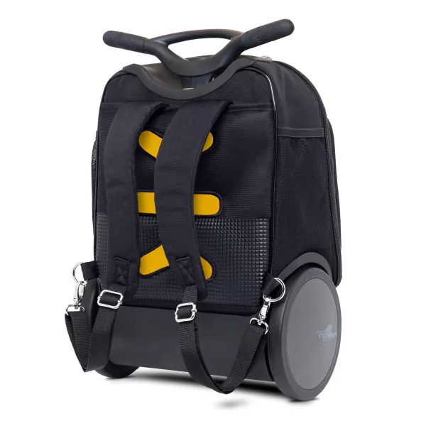 Školní a cestovní batoh na kolečkách Nikidom Roller UP Safari (19 l), Černý