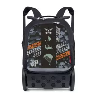 Školní a cestovní batoh na kolečkách Nikidom Roller UP XL Camo (27 l), Černý