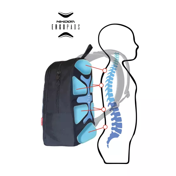 Školní batoh Nikidom Roller RUN Aquarella 26l, Černý