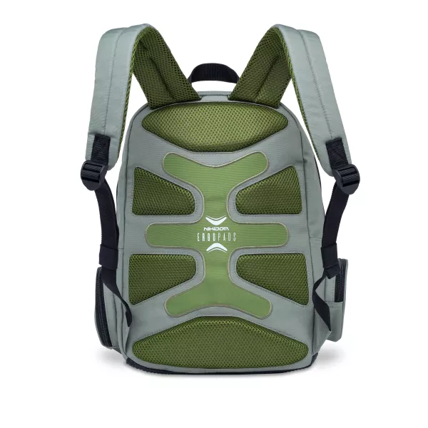 Školní a předškolní batoh Nikidom Roller GO Rainforest 15L, šedo-zelený