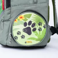 Školní a předškolní batoh Nikidom Roller GO Rainforest 15L, šedo-zelený