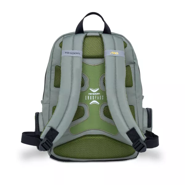Školní a předškolní batoh Nikidom Roller GO Rainforest 15L, šedo-zelený